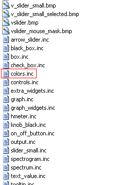 Step 02 - Open the colors.inc file with a text or an xml editor